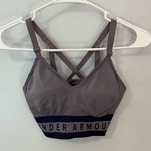 Under armor purple sports bra with crisscross straps